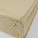 LOEWE Hand Bag Leather 2way Ivory Gold Auth 189745A-16