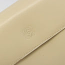 LOEWE Hand Bag Leather 2way Ivory Gold Auth 189745A-18