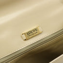 LOEWE Hand Bag Leather 2way Ivory Gold Auth 189745A-19