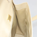 LOEWE Hand Bag Leather 2way Ivory Gold Auth 189745A-20