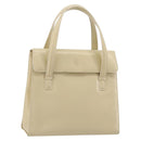 LOEWE Hand Bag Leather 2way Ivory Gold Auth 189745A-1