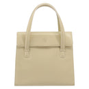 LOEWE Hand Bag Leather 2way Ivory Gold Auth 189745A-13
