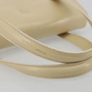 LOEWE Hand Bag Leather 2way Ivory Gold Auth 189745A-8
