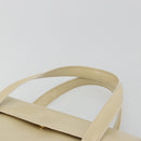 LOEWE Hand Bag Leather 2way Ivory Gold Auth 189745A-14