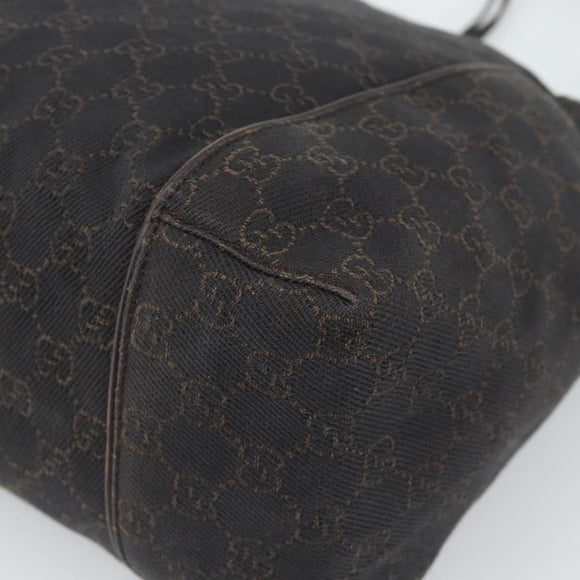 GUCCI GG Canvas Shoulder Bag Black 101292 Auth 189748A