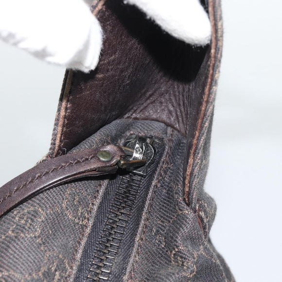 GUCCI GG Canvas Shoulder Bag Black 101292 Auth 189748A