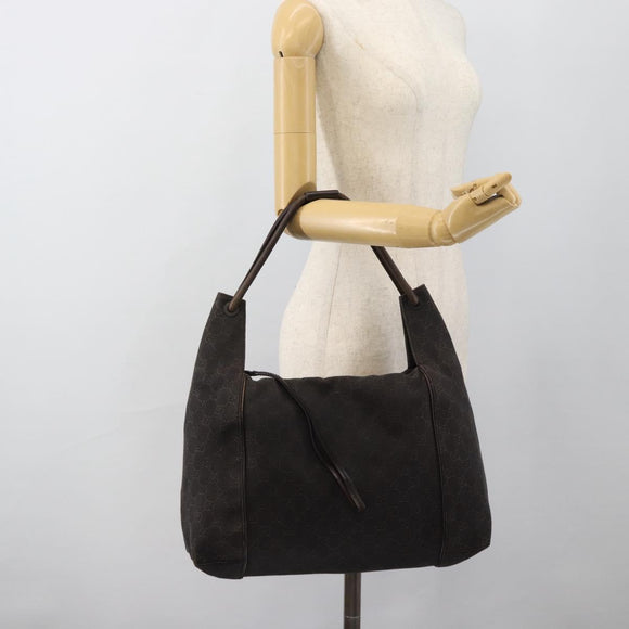 GUCCI GG Canvas Shoulder Bag Black 101292 Auth 189748A