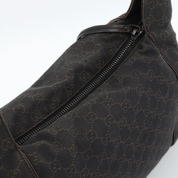 GUCCI GG Canvas Shoulder Bag Black 101292 Auth 189748A
