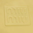 Miu Miu Tote Bag Leather 2way Yellow Gold Auth 189749M-20