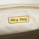 Miu Miu Tote Bag Leather 2way Yellow Gold Auth 189749M-21