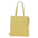 Miu Miu Tote Bag Leather 2way Yellow Gold Auth 189749M-13
