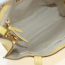 Miu Miu Tote Bag Leather 2way Yellow Gold Auth 189749M-11