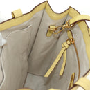 Miu Miu Tote Bag Leather 2way Yellow Gold Auth 189749M-23