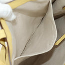 Miu Miu Tote Bag Leather 2way Yellow Gold Auth 189749M-24