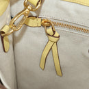 Miu Miu Tote Bag Leather 2way Yellow Gold Auth 189749M-25