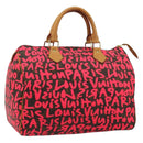LOUIS VUITTON Monogram Graffiti Speedy 30 Hand Bag Pink M93704 LV Auth 189751SAM-1