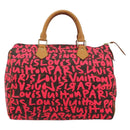 LOUIS VUITTON Monogram Graffiti Speedy 30 Hand Bag Pink M93704 LV Auth 189751SAM-13