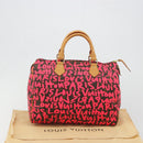 LOUIS VUITTON Monogram Graffiti Speedy 30 Hand Bag Pink M93704 LV Auth 189751SAM-12