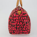 LOUIS VUITTON Monogram Graffiti Speedy 30 Hand Bag Pink M93704 LV Auth 189751SAM-3