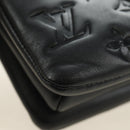 LOUIS VUITTON Monogram Emboss Kussan BB Bag Black M21259 LV Auth 189752SV-17