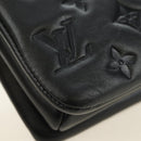LOUIS VUITTON Monogram Emboss Kussan BB Bag Black M21259 LV Auth 189752SV-19