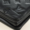 LOUIS VUITTON Monogram Emboss Kussan BB Bag Black M21259 LV Auth 189752SV-20