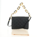 LOUIS VUITTON Monogram Emboss Kussan BB Bag Black M21259 LV Auth 189752SV-12