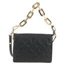 LOUIS VUITTON Monogram Emboss Kussan BB Bag Black M21259 LV Auth 189752SV-13