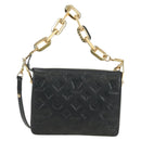 LOUIS VUITTON Monogram Emboss Kussan BB Bag Black M21259 LV Auth 189752SV-2