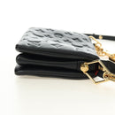 LOUIS VUITTON Monogram Emboss Kussan BB Bag Black M21259 LV Auth 189752SV-4