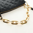 LOUIS VUITTON Monogram Emboss Kussan BB Bag Black M21259 LV Auth 189752SV-7