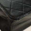 CHANEL Matelasse Chain Shoulder Bag Lamb Skin Black Gold CC Auth 189753V-18