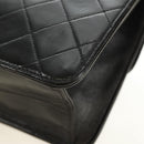 CHANEL Matelasse Chain Shoulder Bag Lamb Skin Black Gold CC Auth 189753V-19