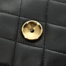 CHANEL Matelasse Chain Shoulder Bag Lamb Skin Black Gold CC Auth 189753V-22