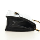 CHANEL Matelasse Chain Shoulder Bag Lamb Skin Black Gold CC Auth 189753V-4