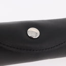 HERMES Shoes Polisher Leather Black Silver Auth 189758M-12