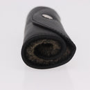 HERMES Shoes Polisher Leather Black Silver Auth 189758M-4
