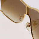 LOUIS VUITTON Jasmine Sunglasses metal Gold Tone Z0306U LV Auth 189759M-10