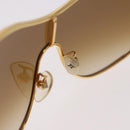 LOUIS VUITTON Jasmine Sunglasses metal Gold Tone Z0306U LV Auth 189759M-15