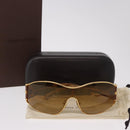 LOUIS VUITTON Jasmine Sunglasses metal Gold Tone Z0306U LV Auth 189759M-12