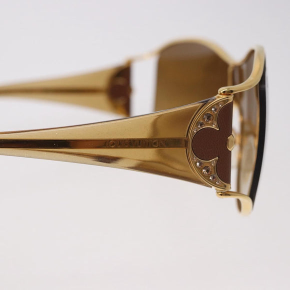 LOUIS VUITTON Jasmine Sunglasses metal Gold Tone Z0306U LV Auth 189759M
