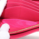 PRADA Chain Shoulder Wallet Safiano leather Pink Gold Auth 189760-21