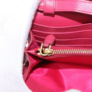 PRADA Chain Shoulder Wallet Safiano leather Pink Gold Auth 189760-23