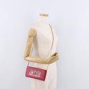PRADA Chain Shoulder Wallet Safiano leather Pink Gold Auth 189760-24