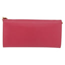 PRADA Chain Shoulder Wallet Safiano leather Pink Gold Auth 189760-2