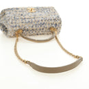 CHANEL Top Handle Chain Shoulder Bag Tweed 2way Multicolor Gold CC Auth 189761SM-10
