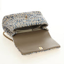 CHANEL Top Handle Chain Shoulder Bag Tweed 2way Multicolor Gold CC Auth 189761SM-19