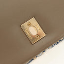 CHANEL Top Handle Chain Shoulder Bag Tweed 2way Multicolor Gold CC Auth 189761SM-20