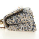 CHANEL Top Handle Chain Shoulder Bag Tweed 2way Multicolor Gold CC Auth 189761SM-4