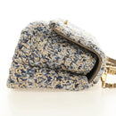 CHANEL Top Handle Chain Shoulder Bag Tweed 2way Multicolor Gold CC Auth 189761SM-5